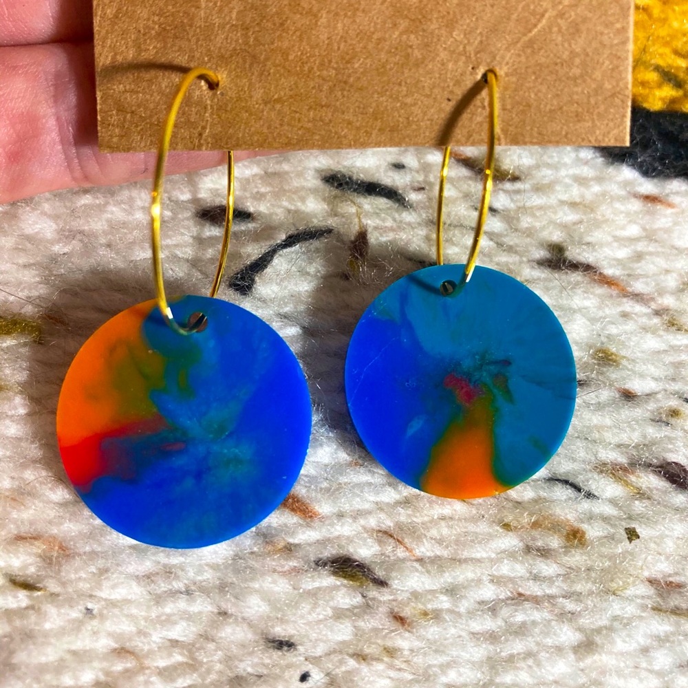 Handmade resin earrings